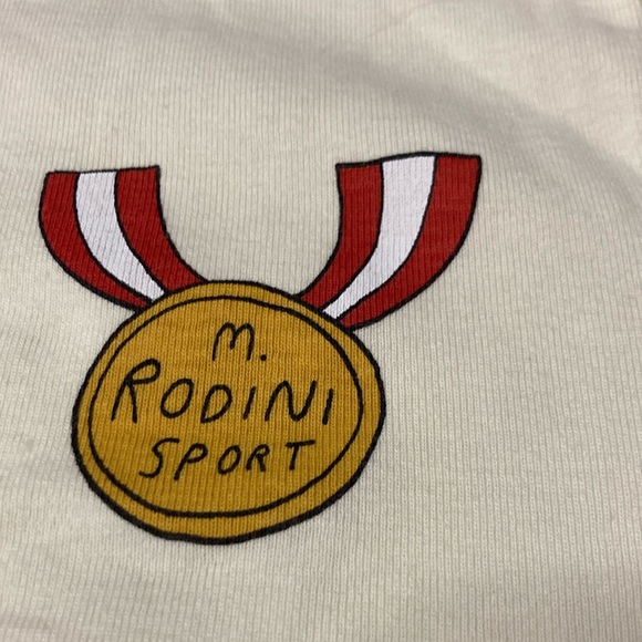 Mini Rodini Cream Short Sleeve Tee with Reindeer Design - Picture 4 of 9